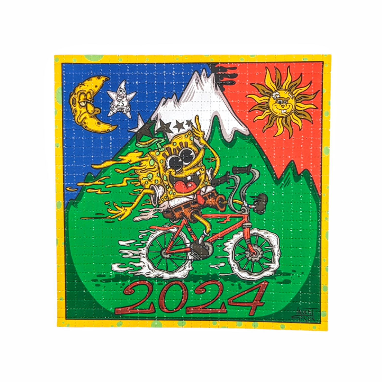 Vincent Gordon “Bike Day 2024 (SpongeBob)” Blotter Print