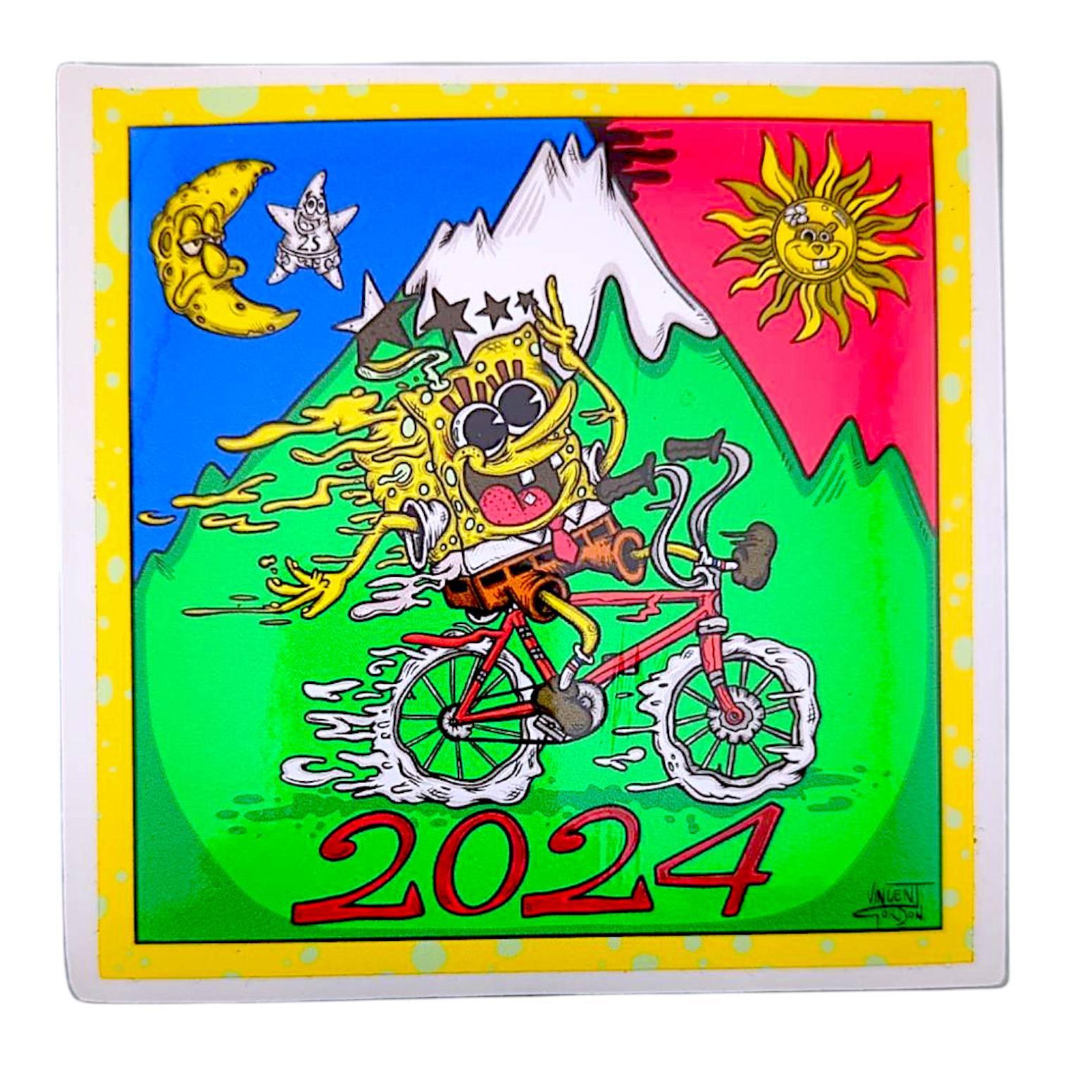 Vincent Gordon Bike Day 2024 (Spongebob) Sticker
