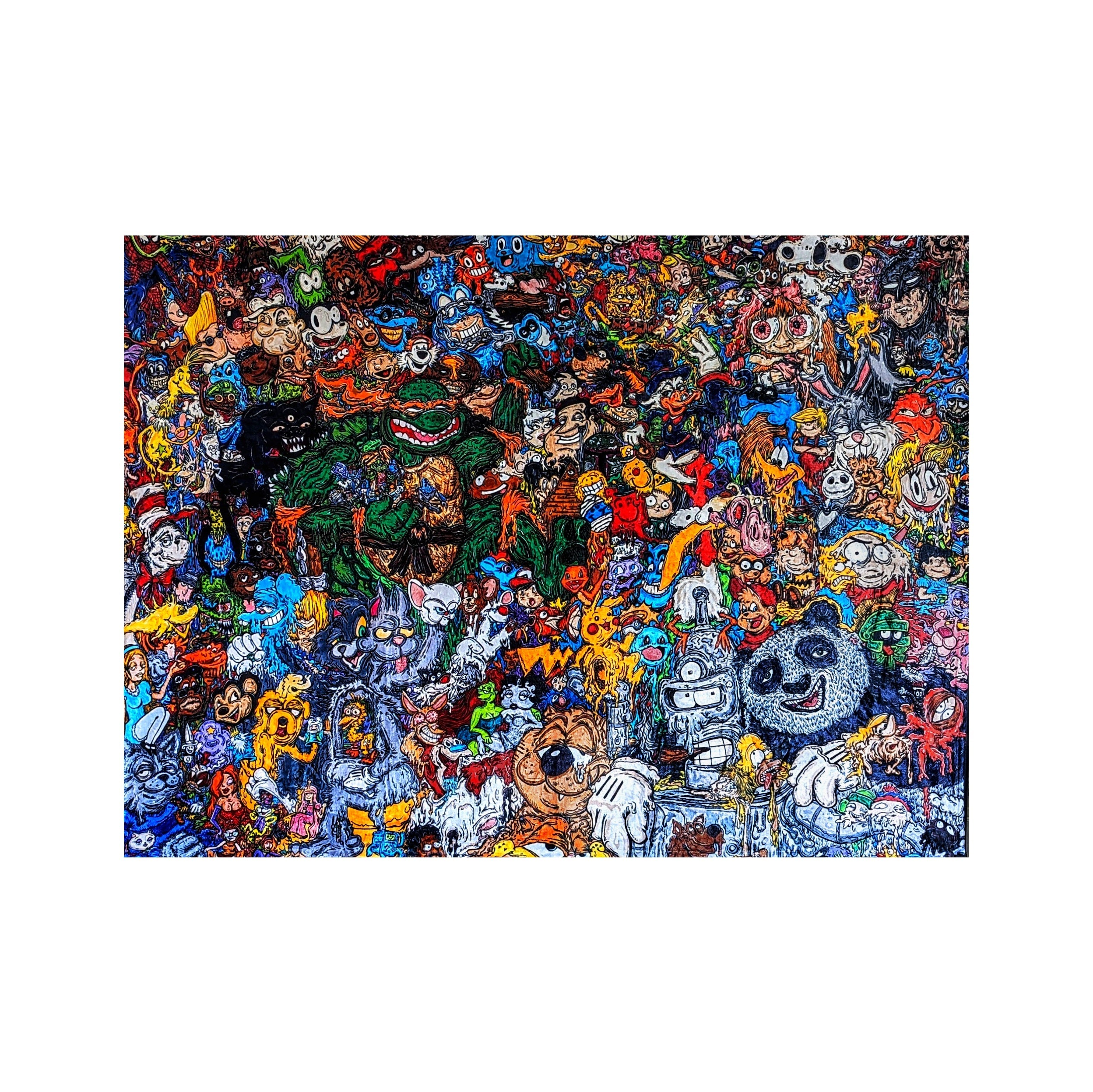 Vincent Gordon "Cartoon Gumbo" Blanket - Double Sided (Vertical & Horizontal)
