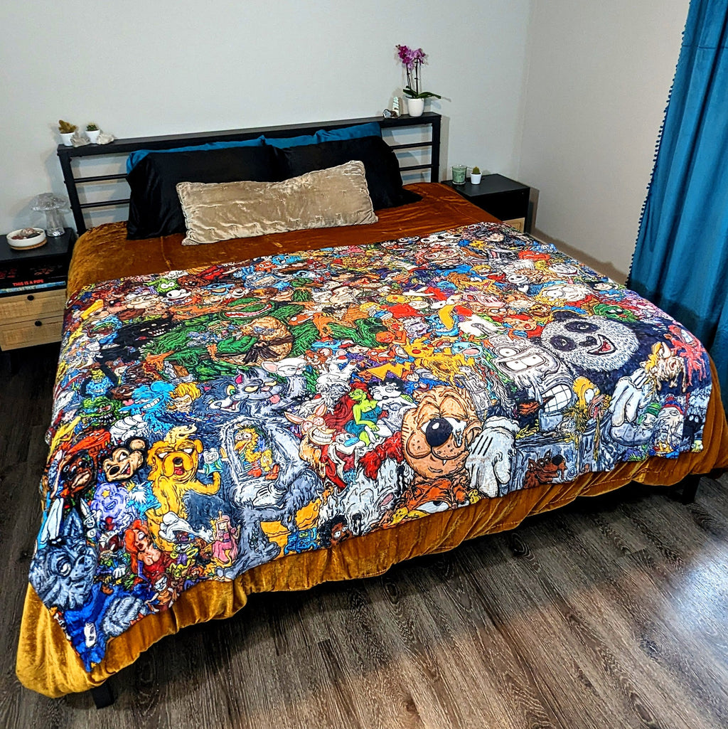 Vincent Gordon "Cartoon Gumbo" Blanket - Double Sided (Vertical & Horizontal)