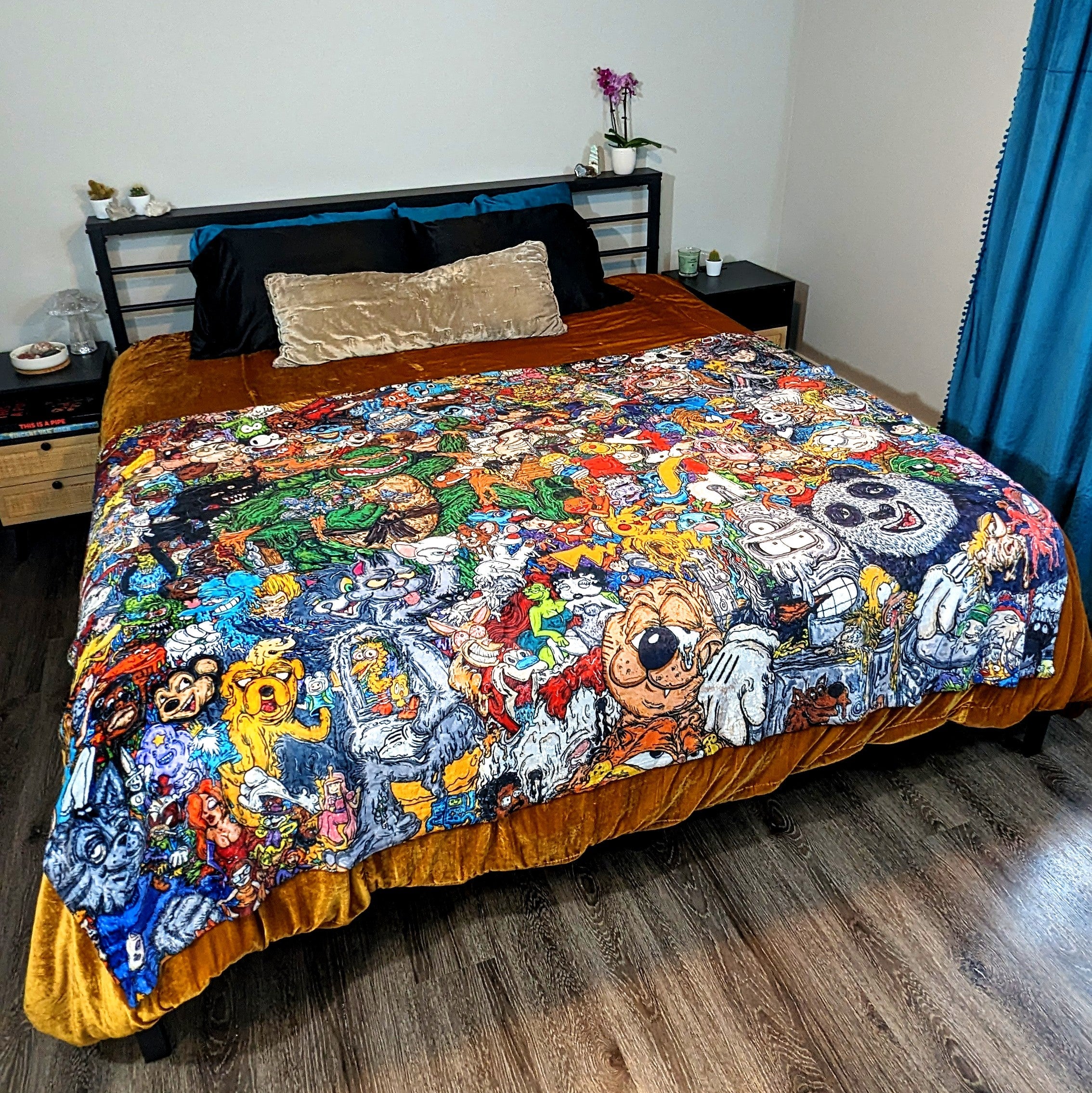 Vincent Gordon "Cartoon Gumbo" Blanket - Double Sided (Vertical & Horizontal)