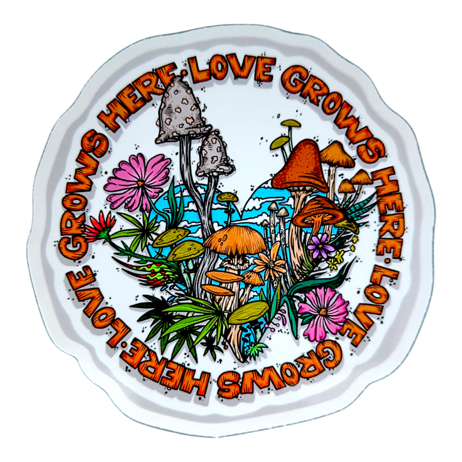 Vincent Gordon Love Grows Here Sticker