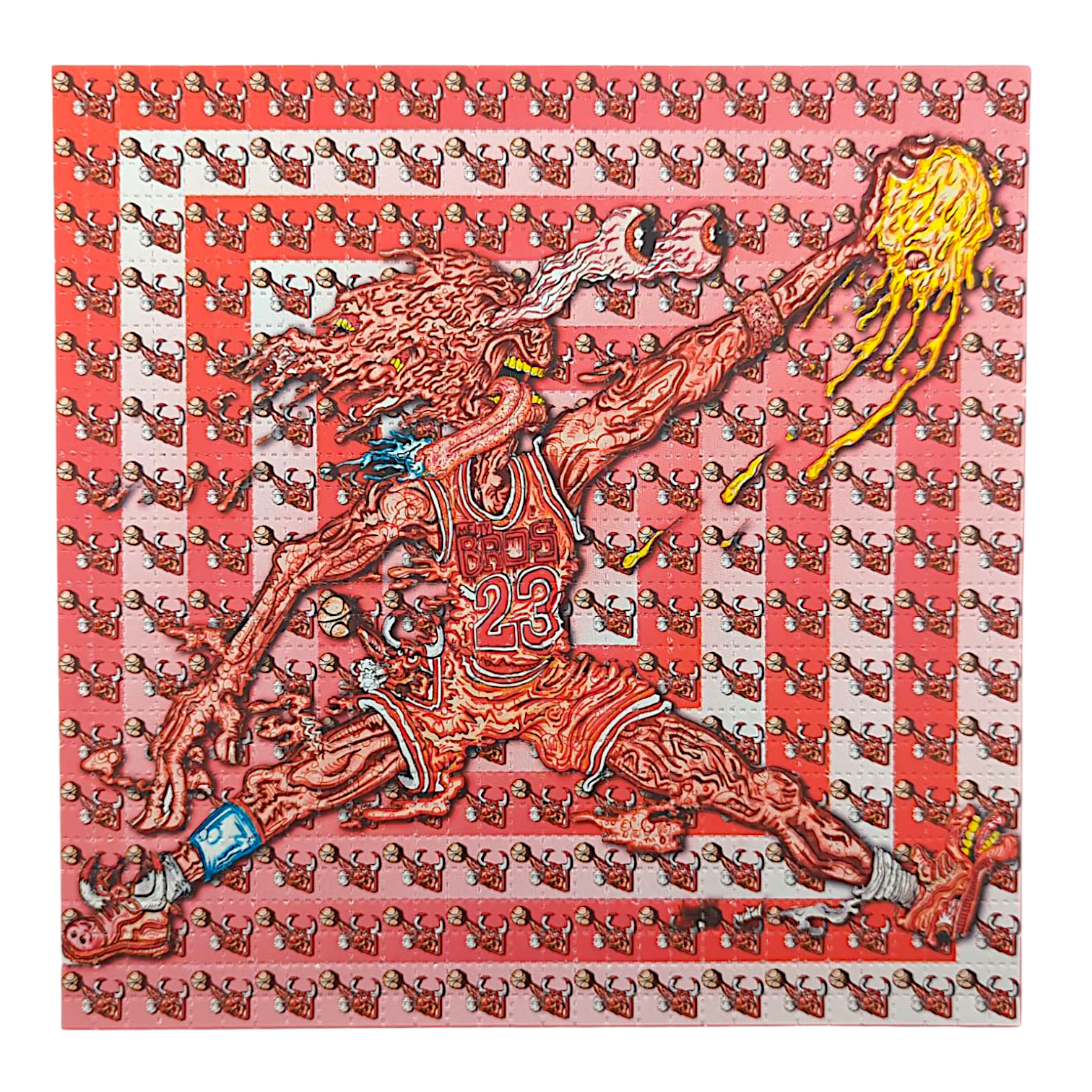 Aaron Brooks x Vincent Gordon (Melty Bros) "Melty Jumpman" Blotter Print