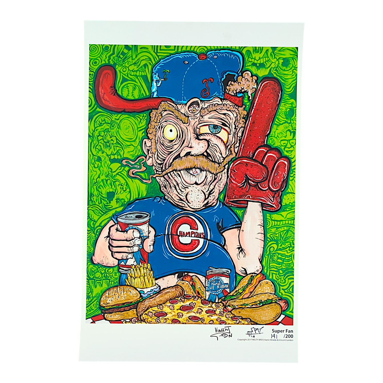 Vincent Gordon x Aaron Brooks (Melty Bros) “Super Fan” Print