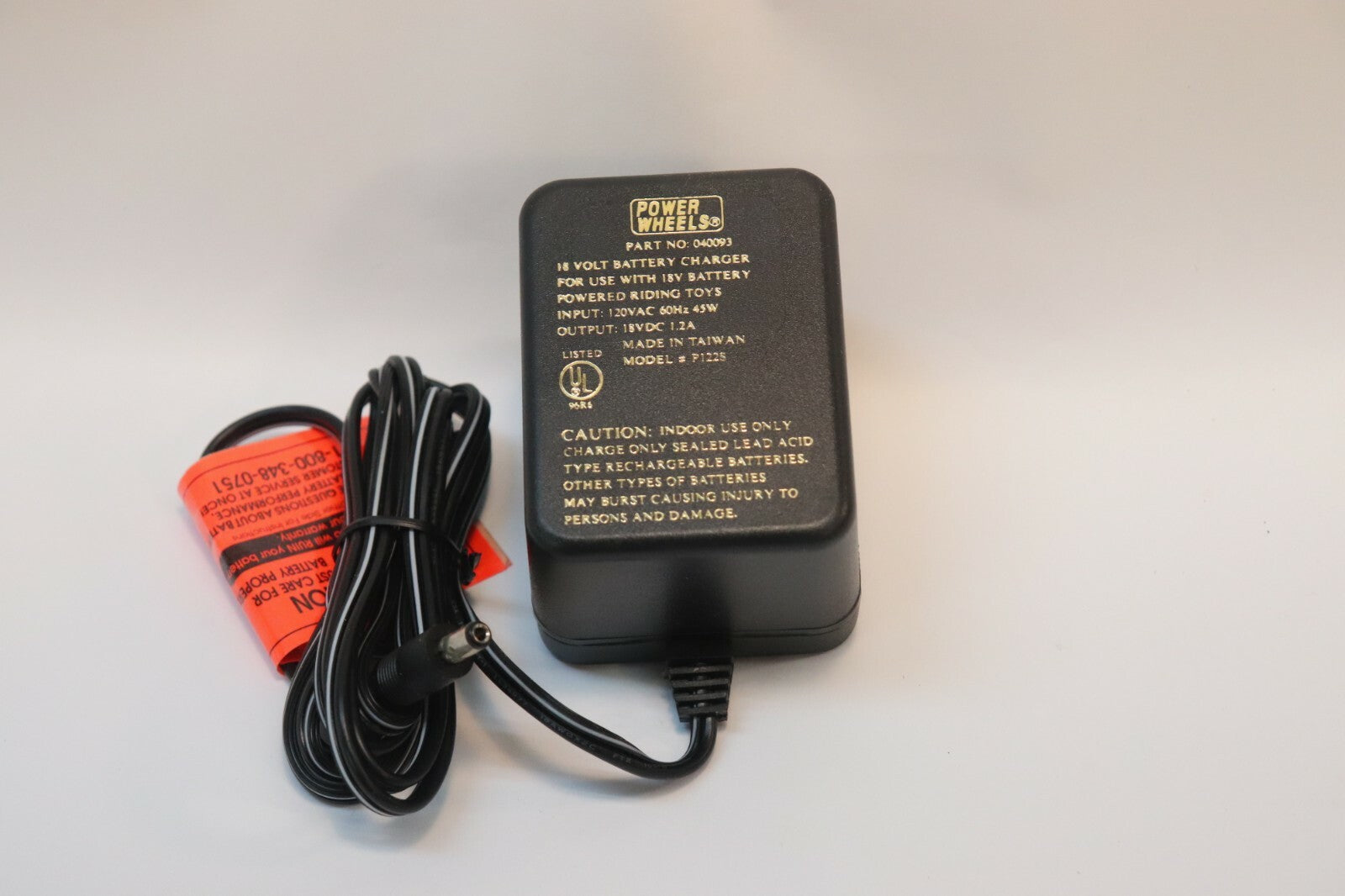 Vintage Power Wheels Porsche 18-Volt Battery Charger