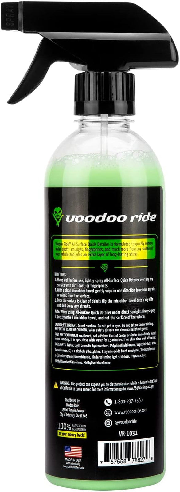 VR-1031 All-Surface Quick Detailer with Streak-Free Formula Enhancing Color and Shine