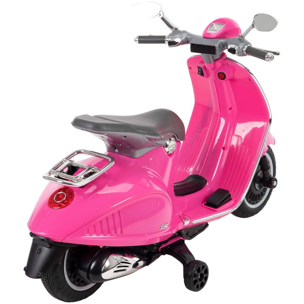 Vroom into Fun with the Huffy 6V Vespa Electric Scooter for Kids in Pink