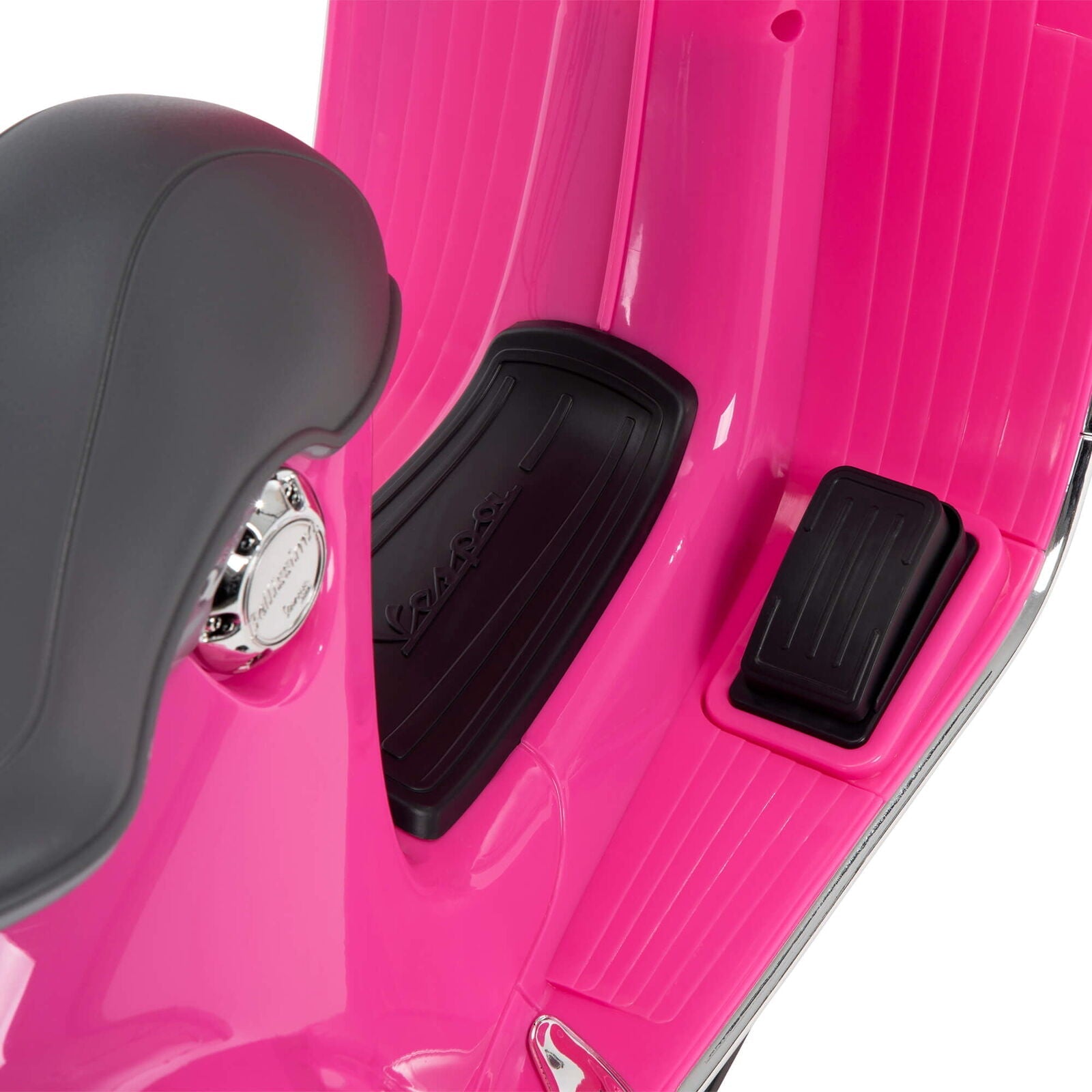 Vroom into Fun with the Huffy 6V Vespa Electric Scooter for Kids in Pink