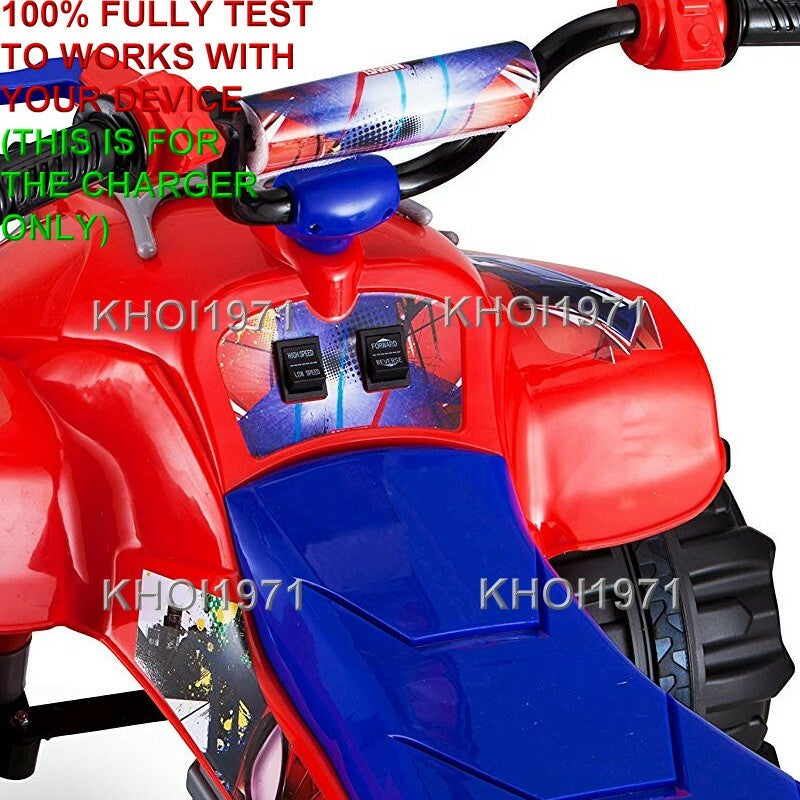 12V AC Wall Charger Adapter for Kid Trax Spiderman Power ATV Ride-On KT1301I