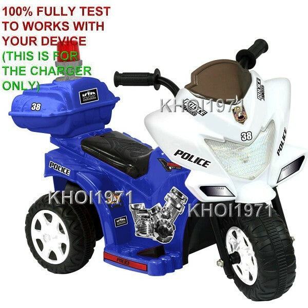 Wall Charger AC Adapter for Kids Motorz Little Police Patrol Ride-On Motorcycle
