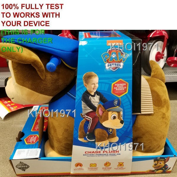 6V AC Wall Charger Adapter for Deluxe Ride-On Paw Patrol Chase Toy