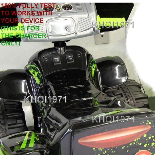 12V Wall Charger AC Adapter for Black and Green Trim Monster Trax ATV Quad Ride-On Toy