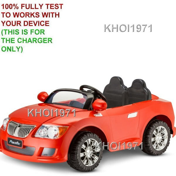 12V AC Charger Adapter for Kidtrax KT1267WM Cool Convertible Ride-On Car