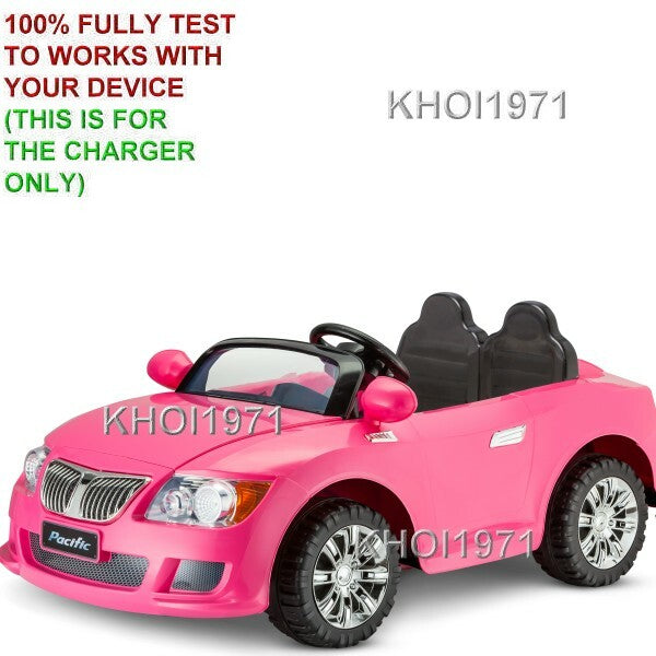 12V AC Charger Adapter for Kidtrax KT1342WM Cool Car Convertible Ride-On