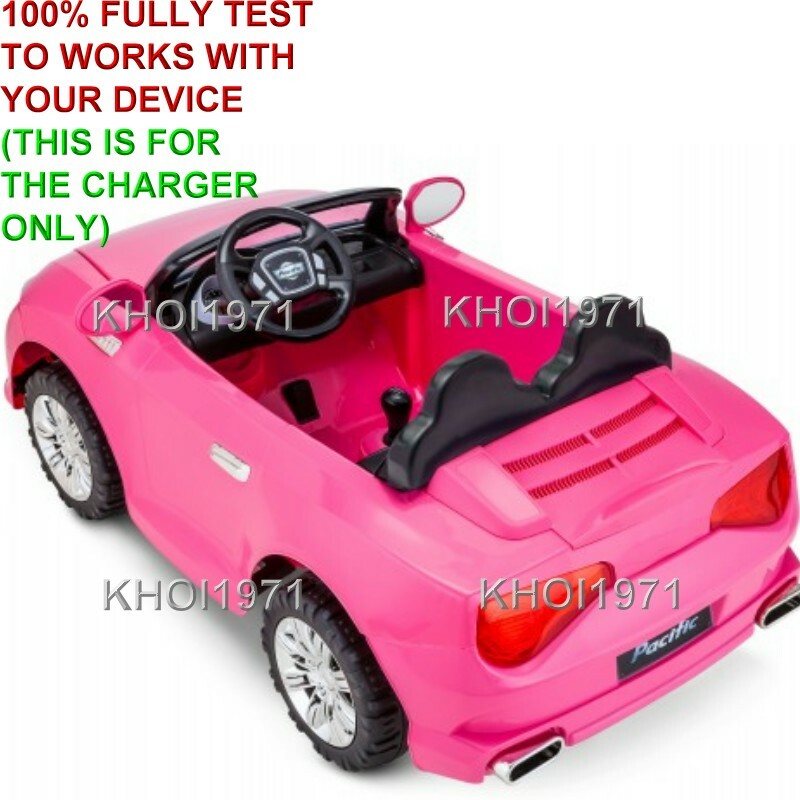 12V AC Charger Adapter for Kidtrax KT1342WM Cool Car Convertible Ride-On