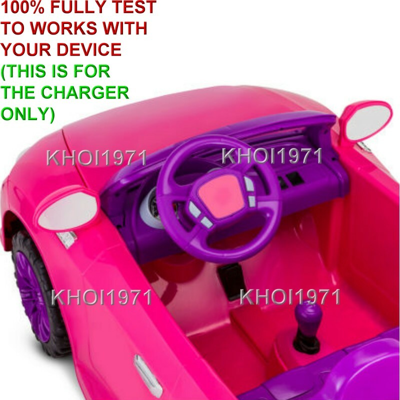 12V AC Charger Adapter for Kidtrax KT1342WM Cool Car Convertible Ride-On