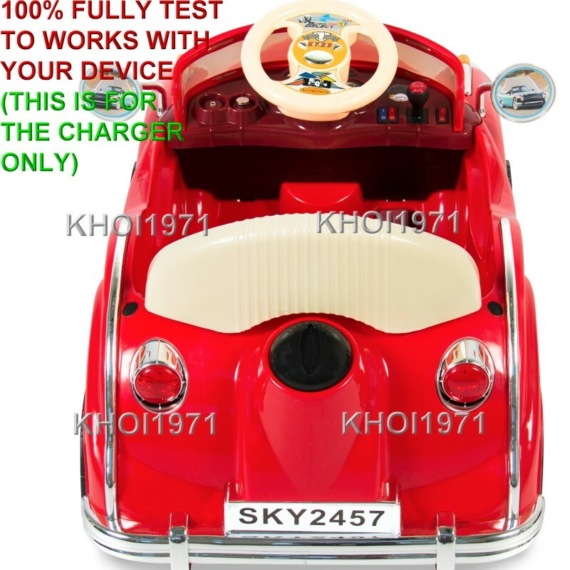 Classic Red 8V AC Wall Charger Adapter for Ride-On Cars SKY2457