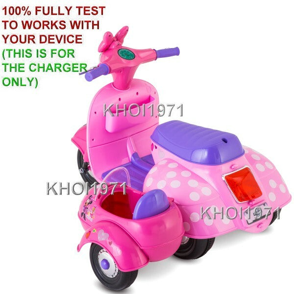 AC Wall Charger Adapter for KidTrax Minnie Mouse Scooter Ride-On Car Model KT1464WM