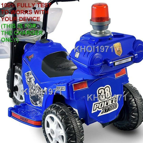 AC Wall Charger Adapter for Kid Motorz Little Patrol Police Motorcycle Ride-On Toy