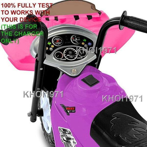 AC Wall Charger Adapter for Kid Motorz Little Police Patrol Ride-On Motorcycle 0287