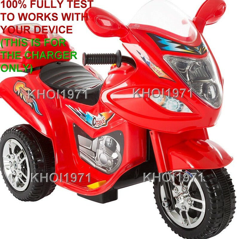 AC Wall Charger Adapter for 3-Wheel Little Rider Trike Motorcycle Ride-On Toy