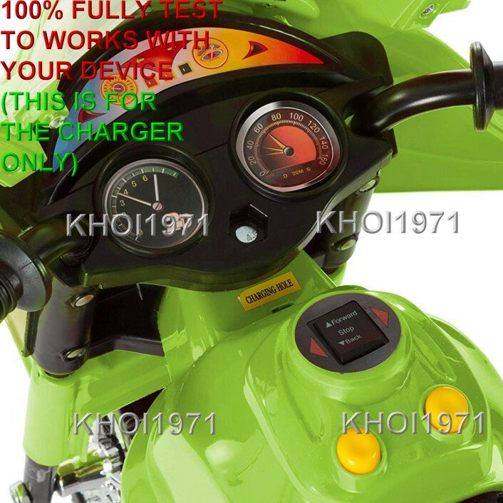 AC Wall Charger Adapter for Little Rider 3-Wheel Ride-On Trike Motorcycle