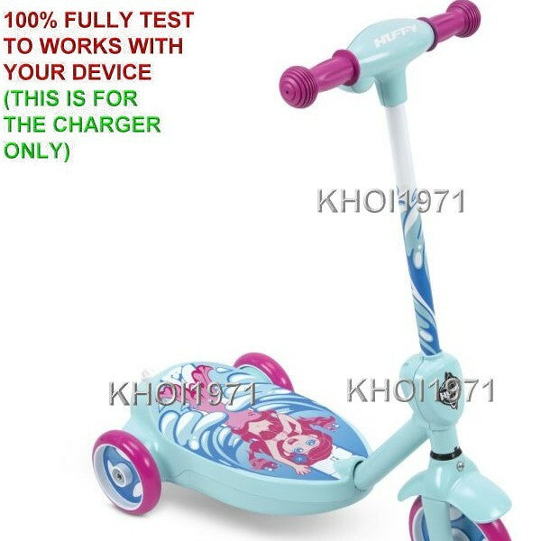 AC Wall Charger Adapter for 18037P 2-in-1 Bubble Scooter Mermaid Ride-On