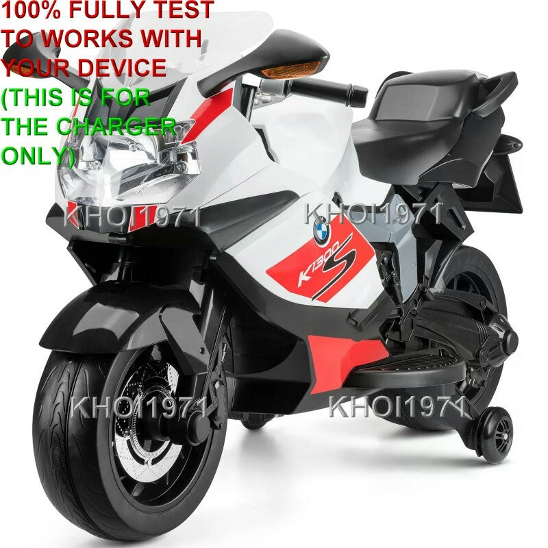 AC Wall Charger Adapter for 12V Blue BMW K1300S Motorcycle Ride-On Battery