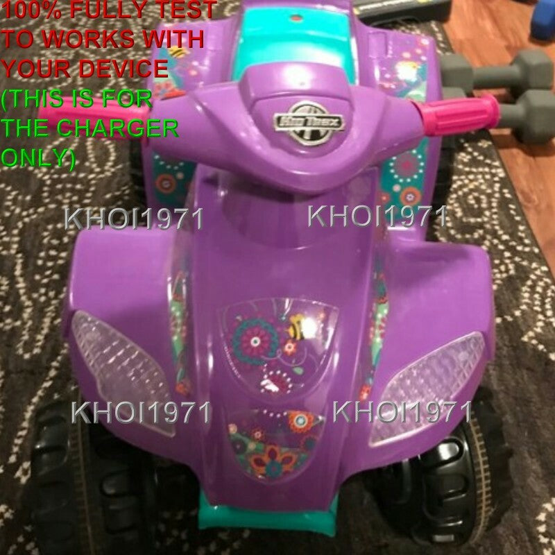 6-Volt AC Wall Charger Adapter for Kid Trax Melody Toddler Quad Ride-On KT1014TG