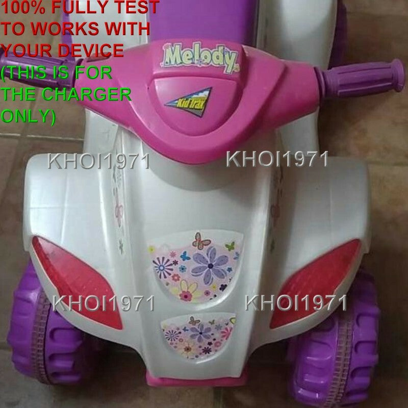 AC Wall Charger Adapter for KT1161 Kidtrax Moto Trax Toddler Quad Ride-On Melody