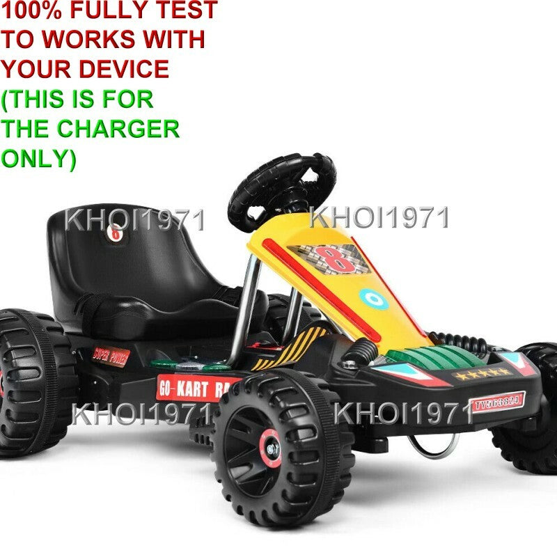 6V Red Ride-On Go Kart Charger and AC Adapter with 4 Wheels