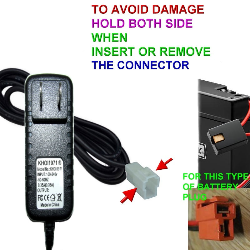 AC Wall Charger Adapter for 6V Rollplay Chevy Silverado Camo Ride-On W460-C