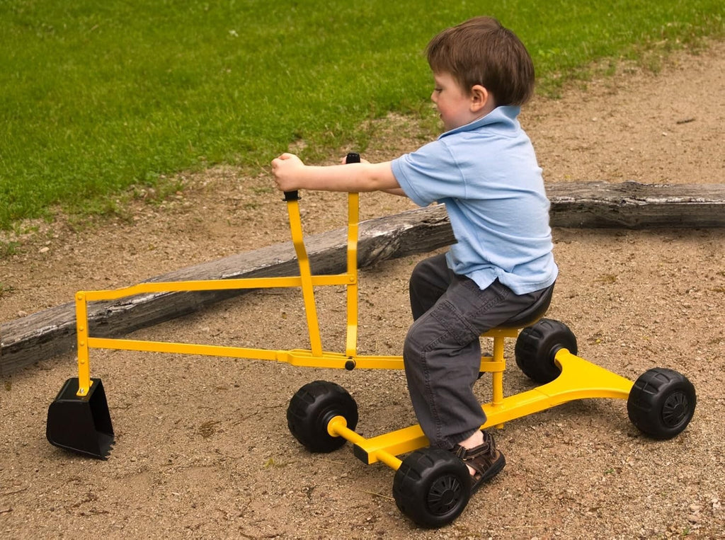 Weather-Resistant Ride-On Excavator Toy for Sandbox and Playground Play