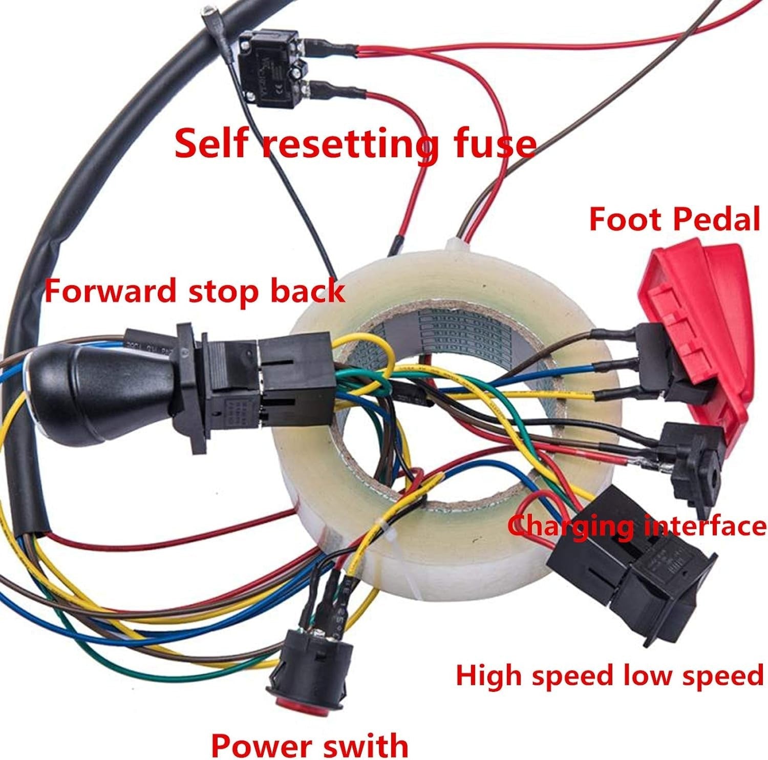 Children's DIY Electric Car Kit with Wires and Gearbox Accessories