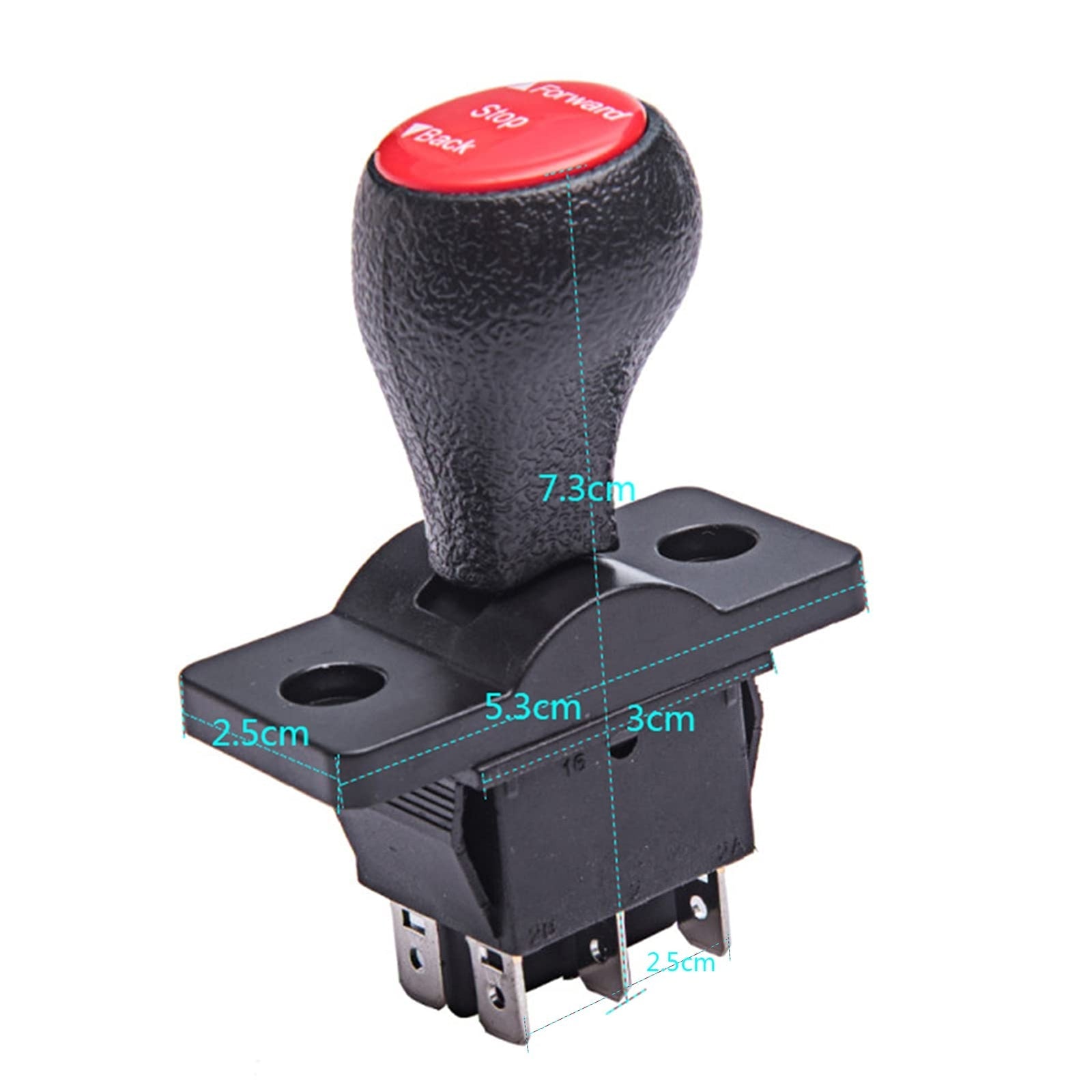 Electric Powered 4-Wheel Ride-On with Forward, Stop, Reverse Gear Handle for Children