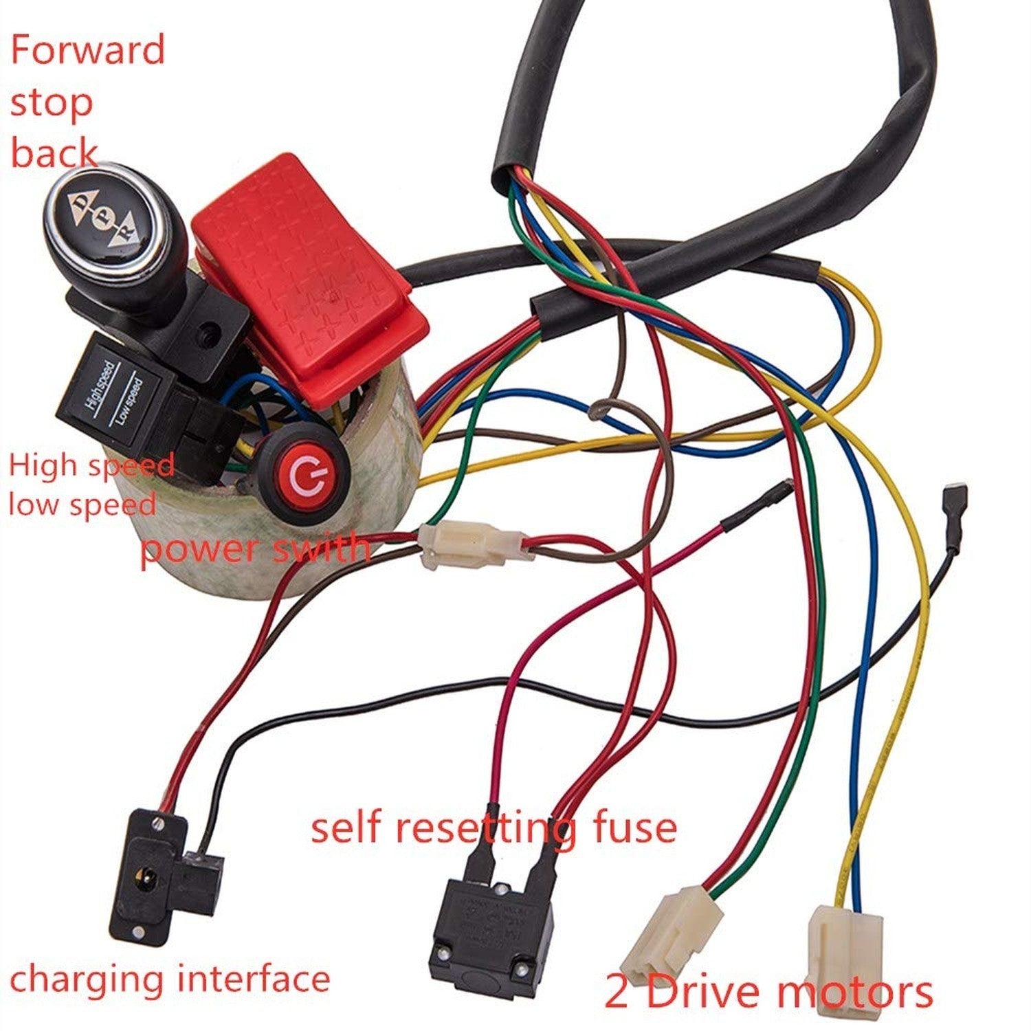 12V Kids Ride-On Car with DIY Modified Wiring and Remote Control Complete Set