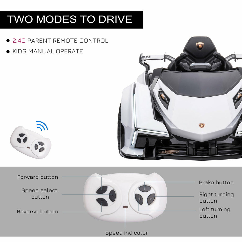 12V Kids Ride-On Sports Car Toy with Remote Control and Battery Powered Motor