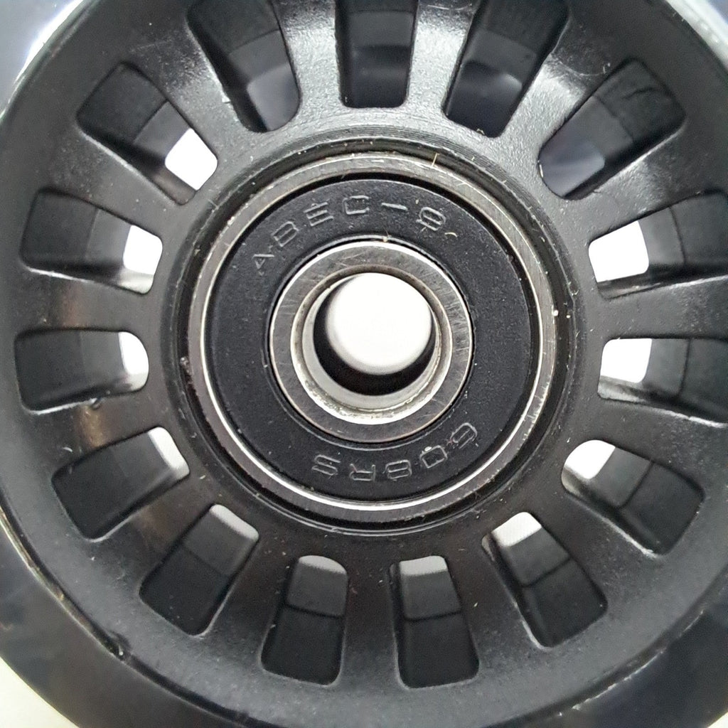Car Polyurethane Replacement Wheels Set of 4 90mm Black Without Lights