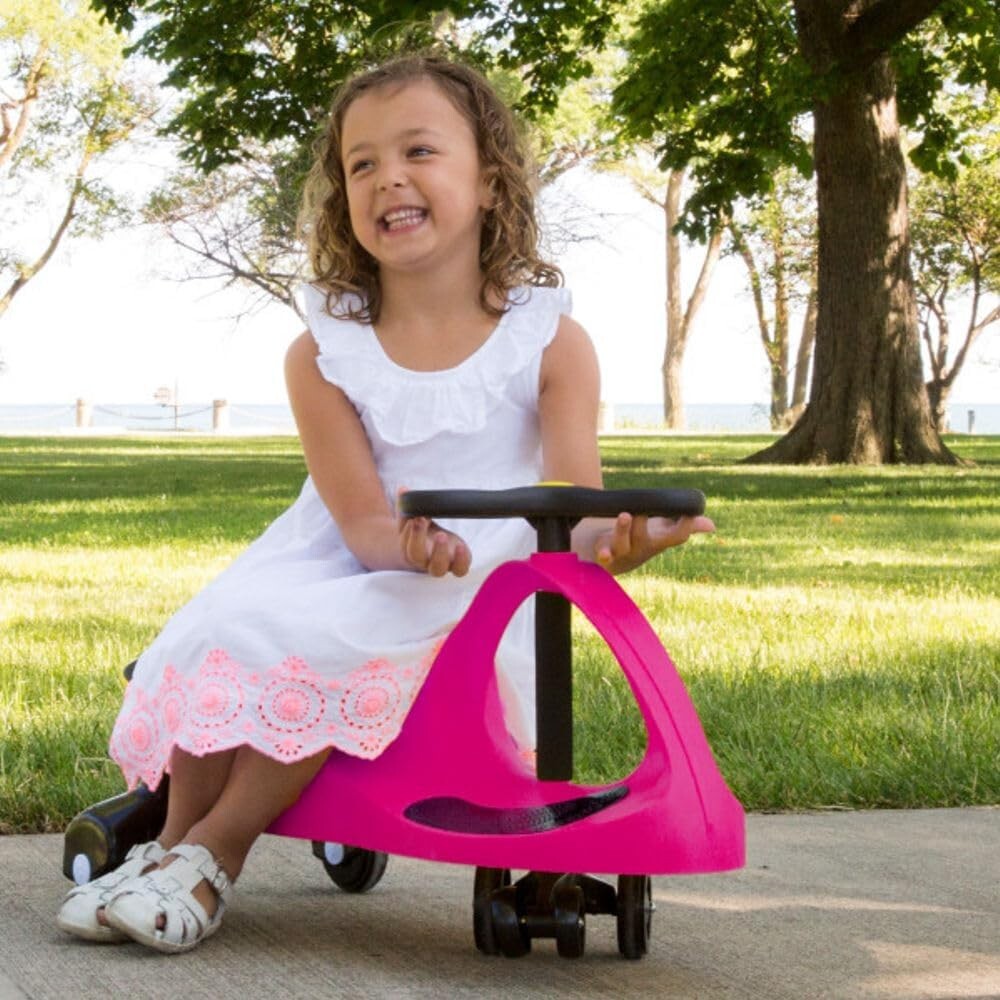 Wiggle Ride-On Car for Toddlers in Pink - Enhances Motor Skills with Safe and Fun Play
