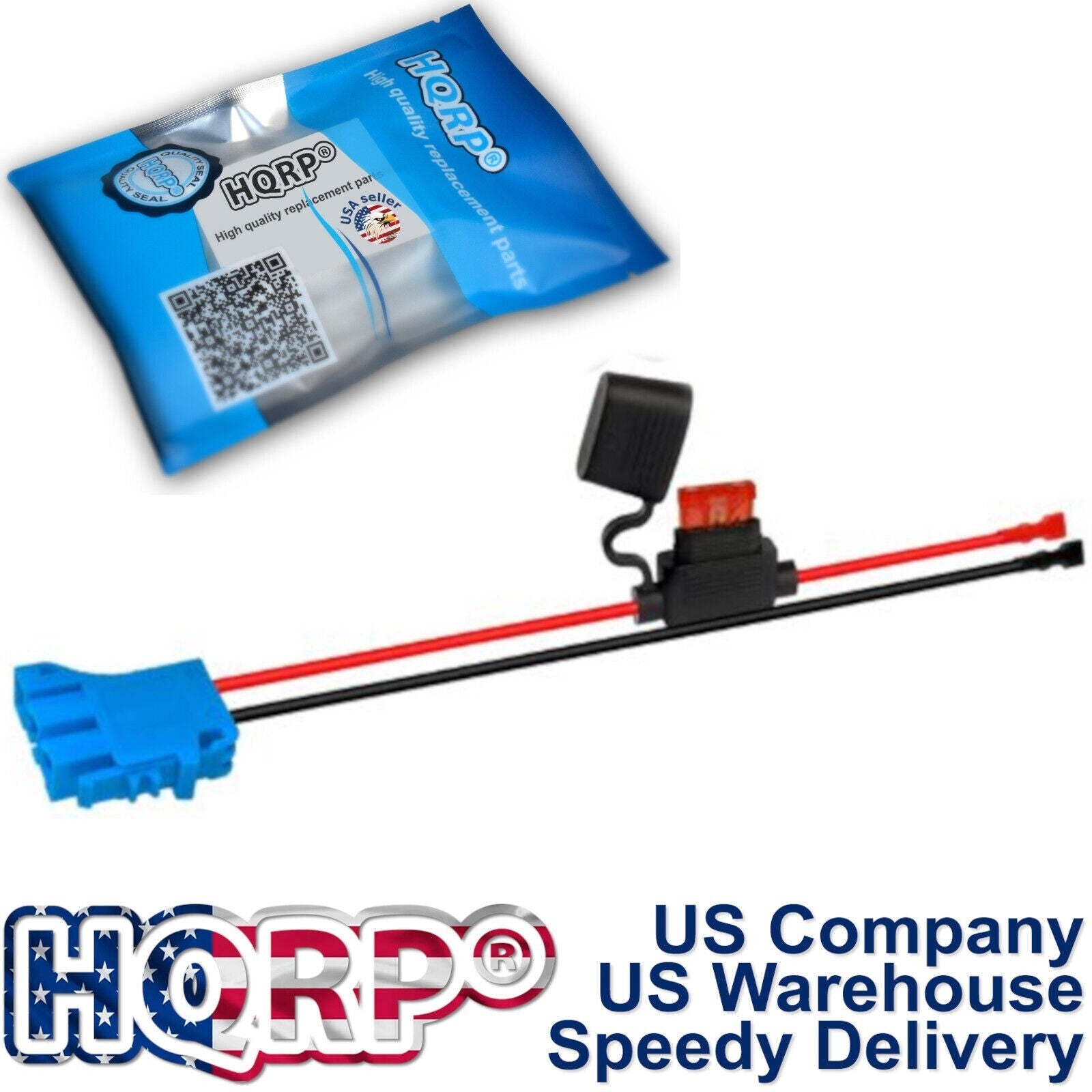 12-Volt SLA Battery Wire Harness with Connector and 4 Fuses for Peg Perego Ride-On Car