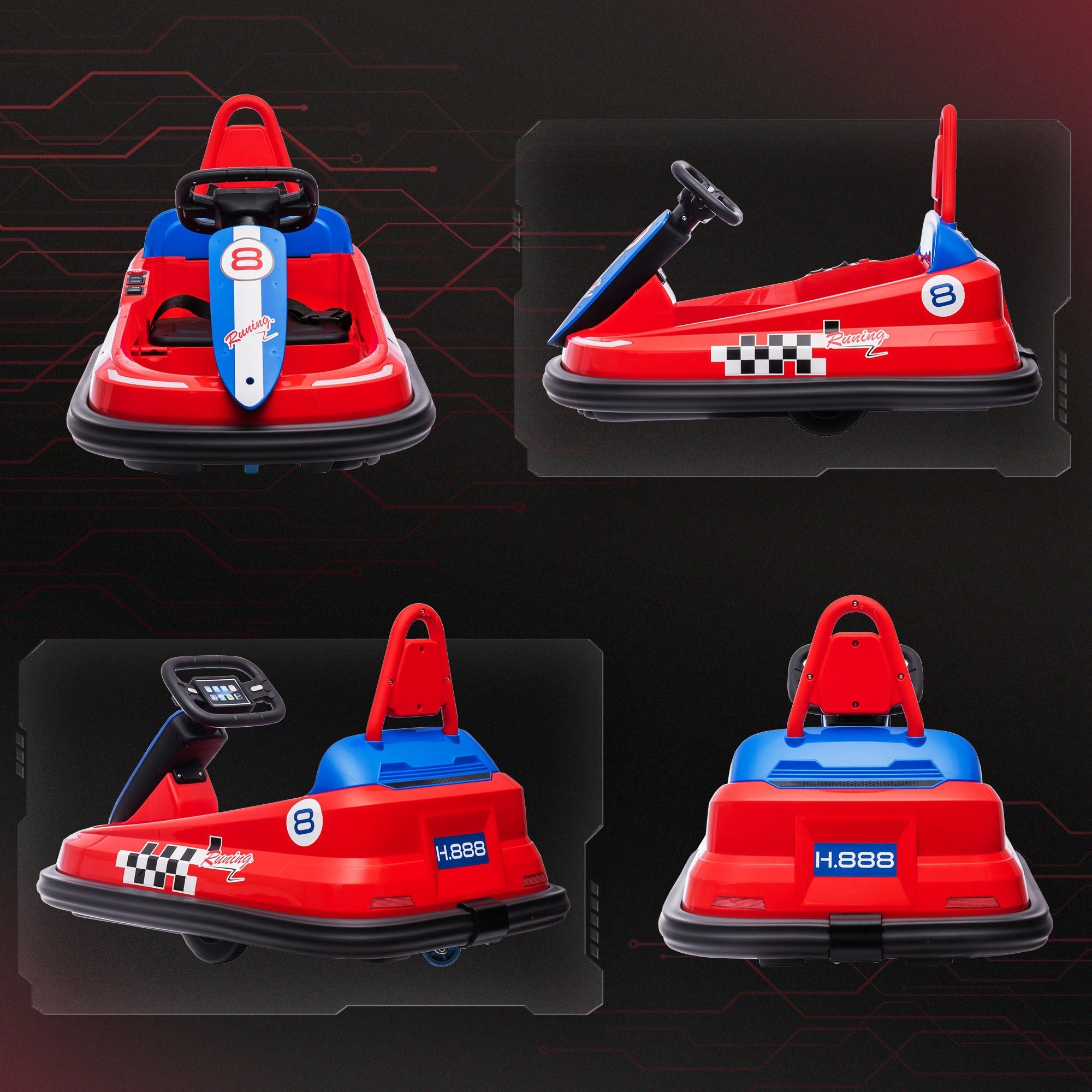 360° Rotating Electric Bumper Car for Kids - Fun Ride On Toy with 6V Battery