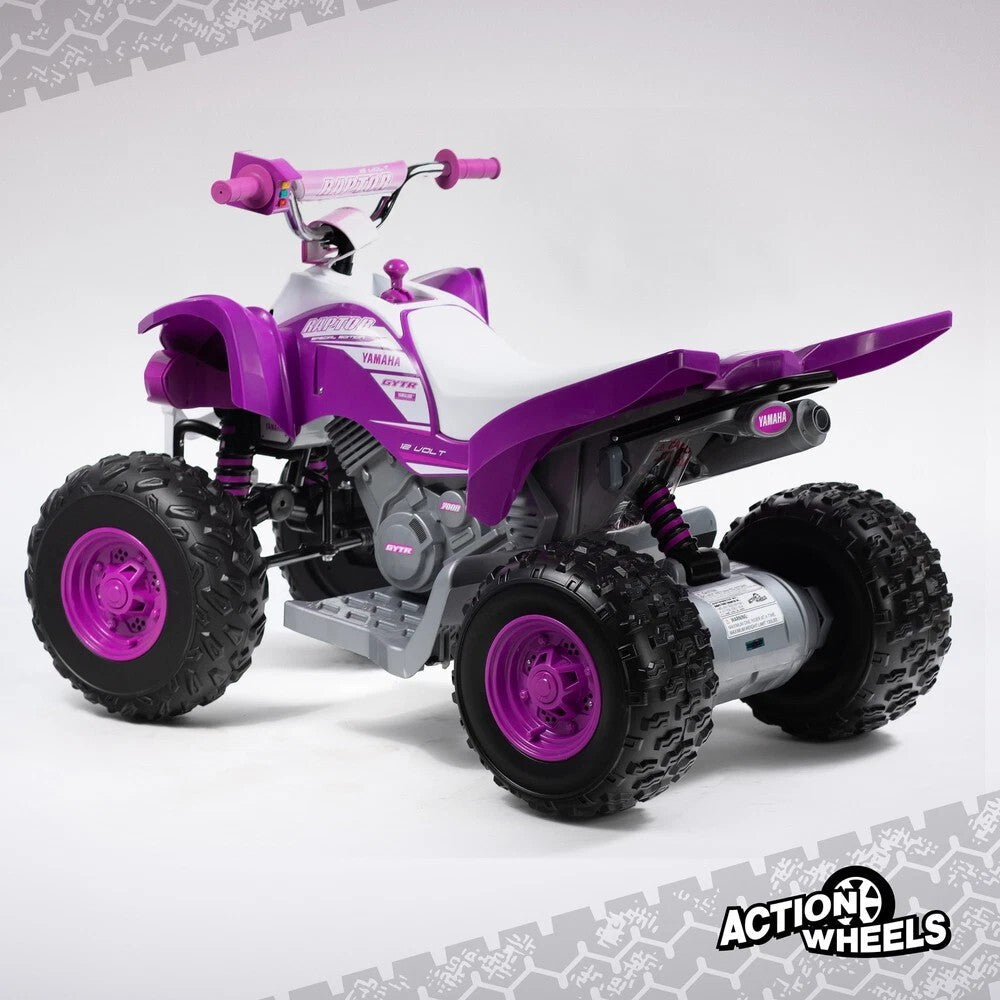 Yamaha Raptor 12V Purple Battery-Powered Ride-On ATV with Music for Kids Ages 3-5