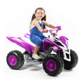 Yamaha Raptor 12V All-Terrain Battery Ride-On ATV for Kids 3+ in Purple