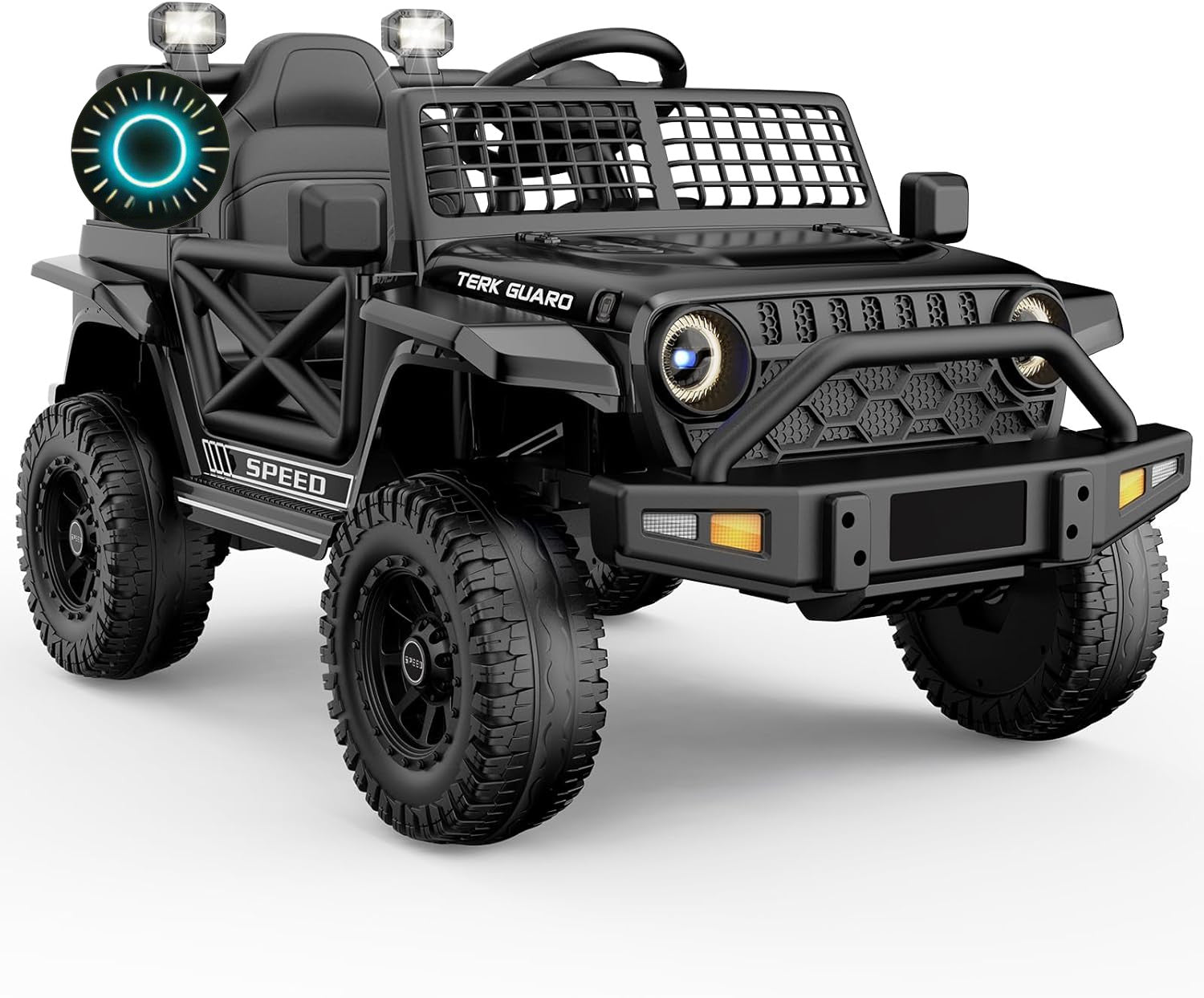 12V Electric Ride-On Jeep Truck with Power Wheels for Toddlers Ages 1-3