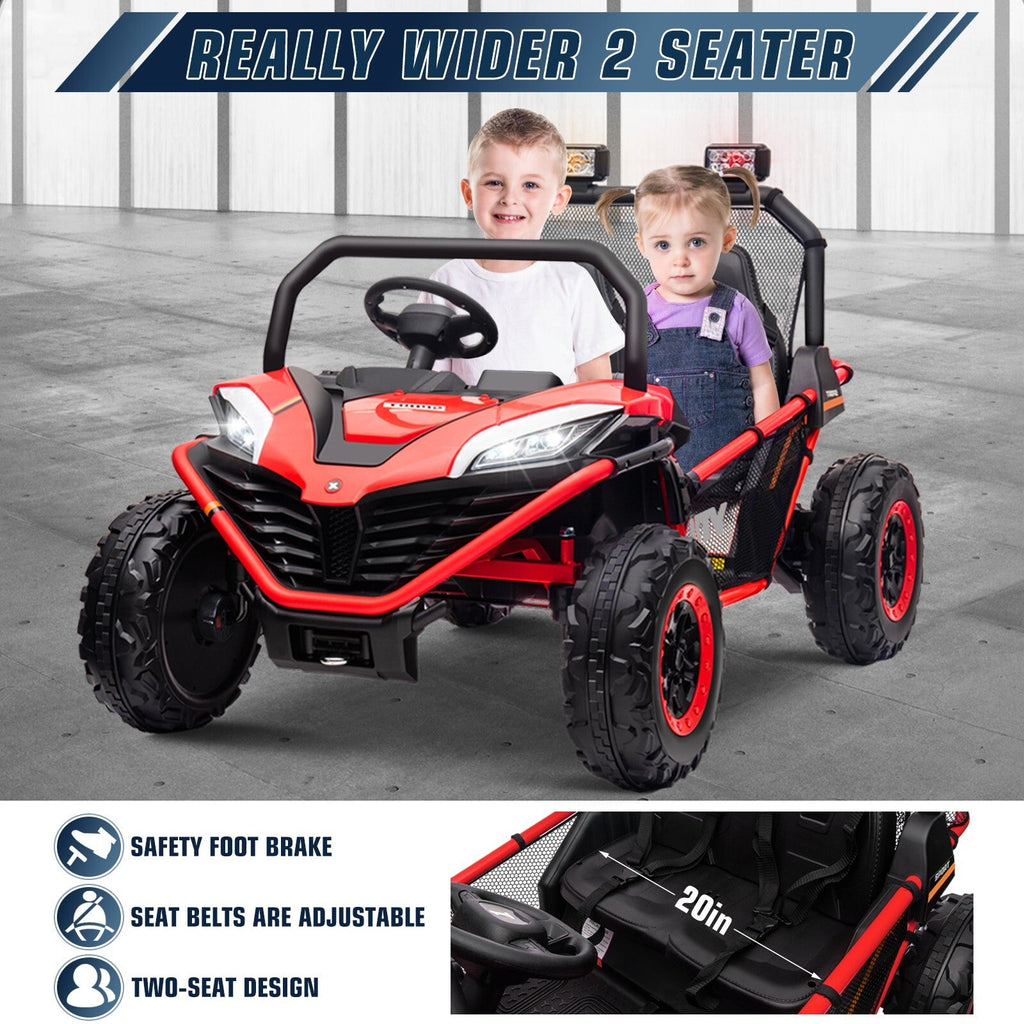 24V Electric Kids Ride-On UTV Truck with 2 Seats, 4WD and Remote Control, 4x80W Motor
