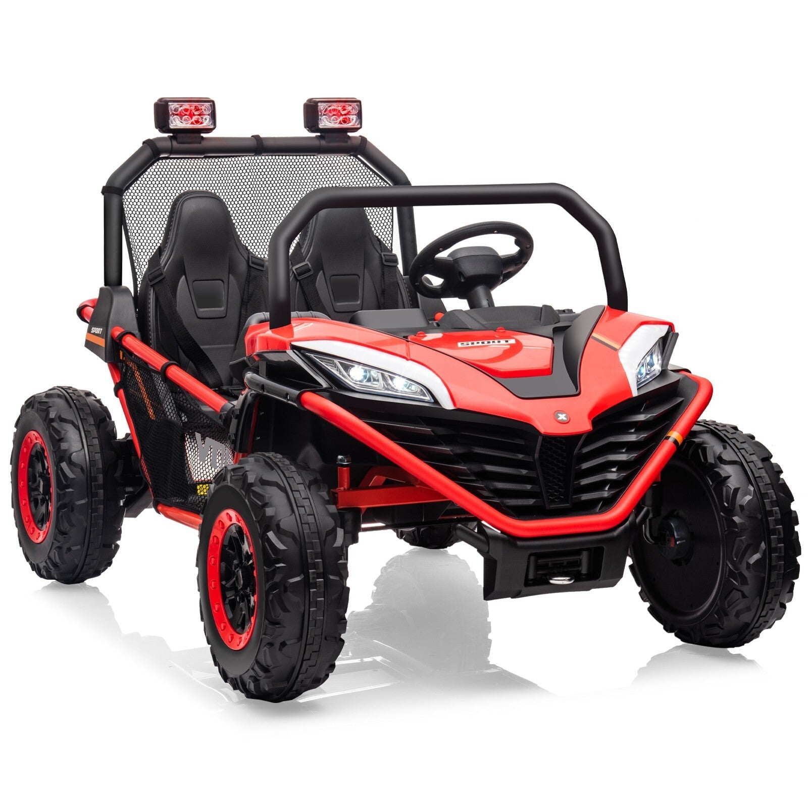 24V Electric Kids Ride-On UTV Truck with 2 Seats, 4WD and Remote Control, 4x80W Motor