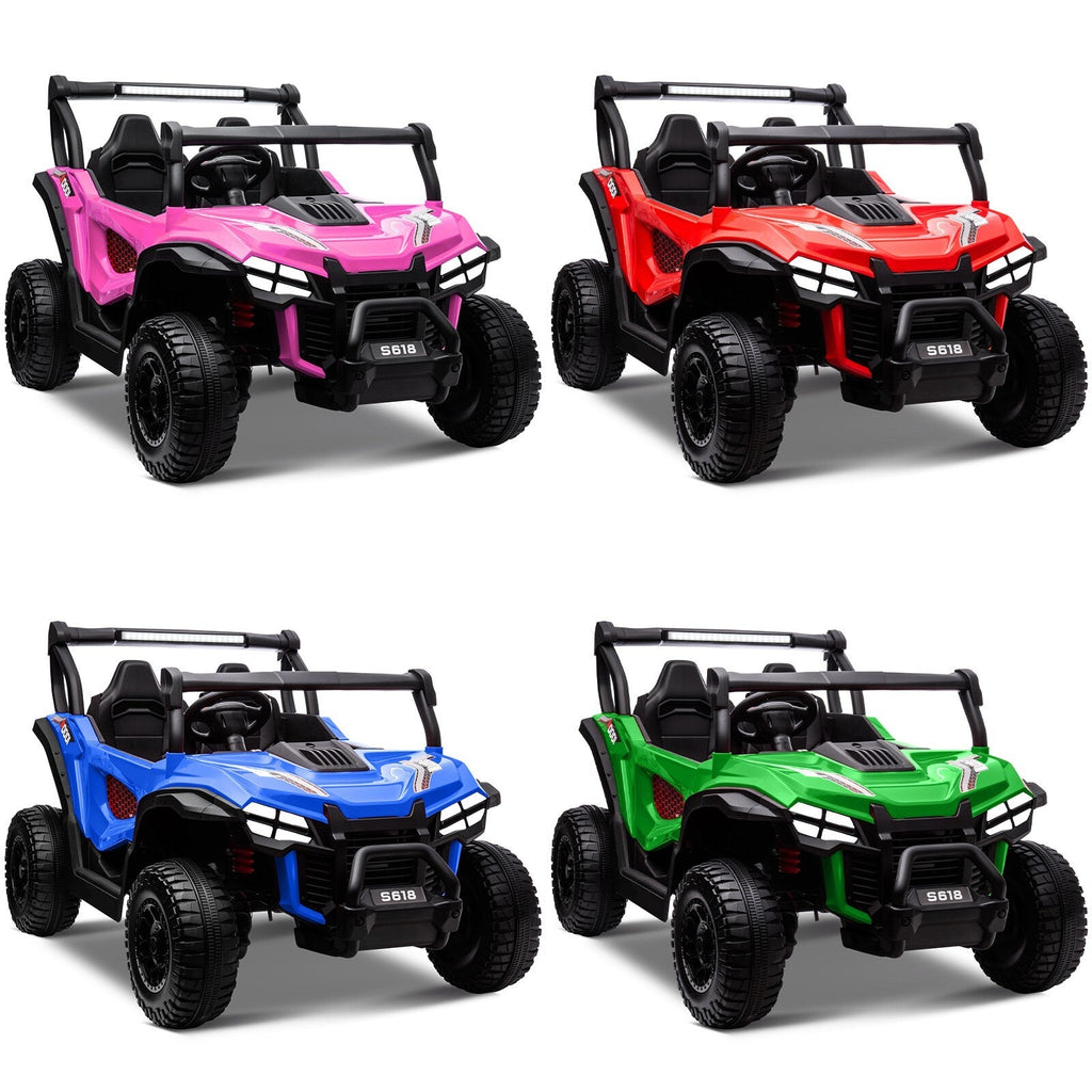 24V Kids Electric 2-Seater Off-Road UTV Truck Ride-On Car with 4WD and 80W Motor
