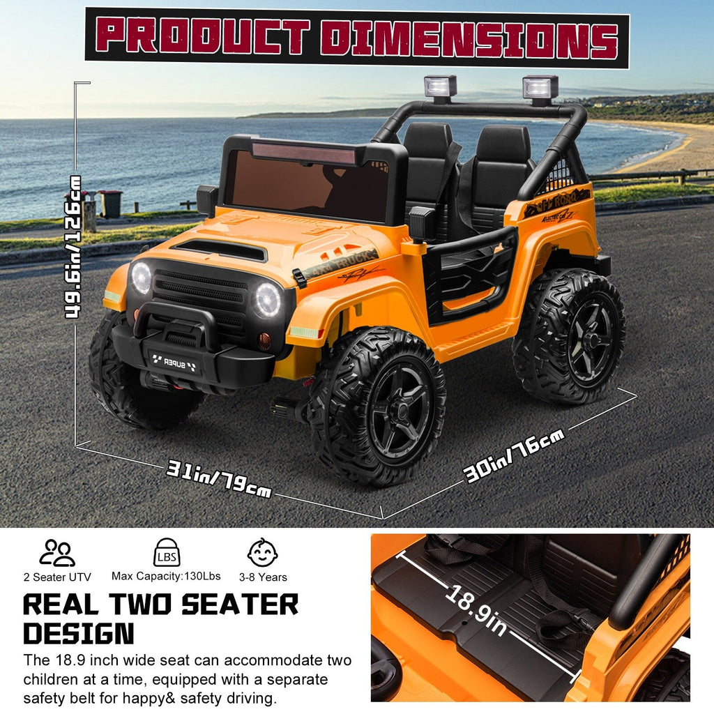 Kids Electric Ride-On Truck 24V 9AH Battery 4WD/2WD Power Car 2-Seater