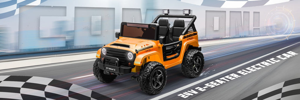 Kids Electric Ride-On Truck 24V 9AH Battery 4WD/2WD Power Car 2-Seater