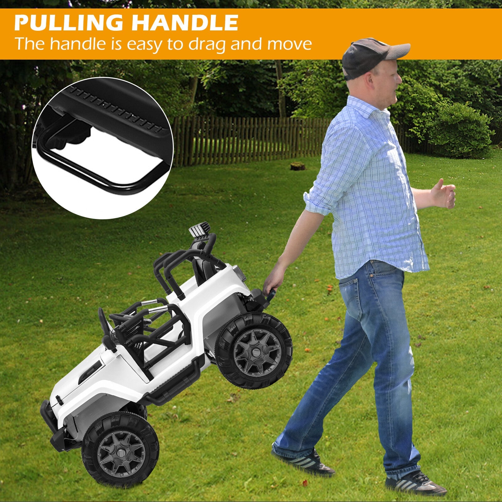 12V Kids Ride-On Jeep Truck Car with Remote Control and 3 Speed Settings